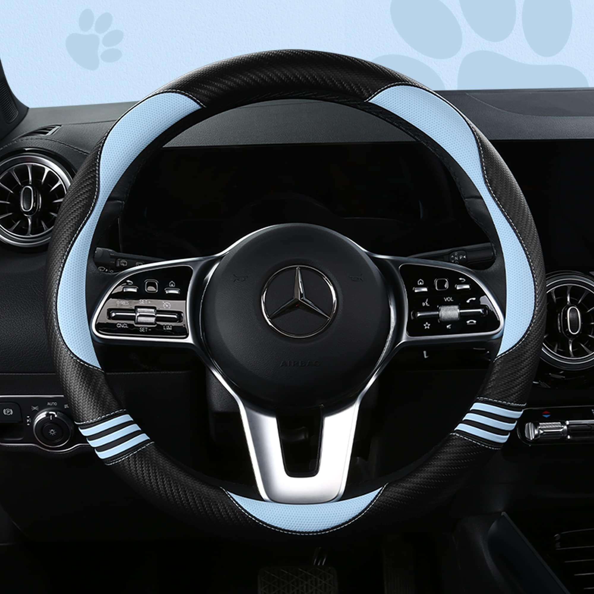 HighnessHwoo steering wheel cover with cat design adds playful style and comfort.