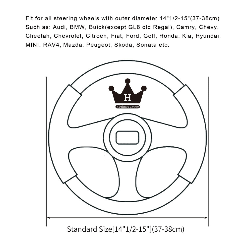 HighnessHwoo universal-fit 14.75-15.15 inches covers most wheels.