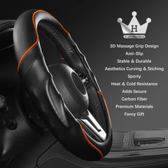 Universal fit steering wheel cover fits most standard wheels.