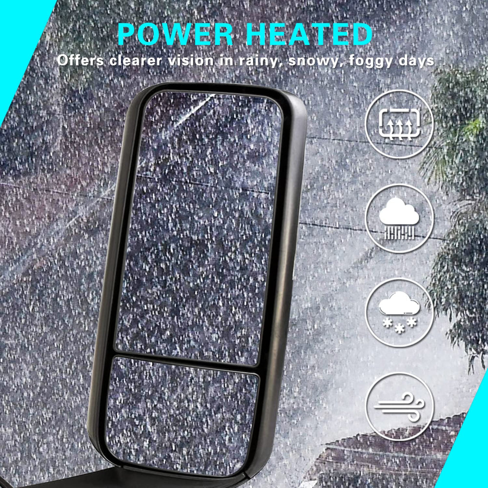 HIGHTO Cascadia heated defrost mirror prevents fog on cold days