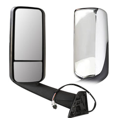 HIGHTO Cascadia left driver mirror chrome for clear exterior view