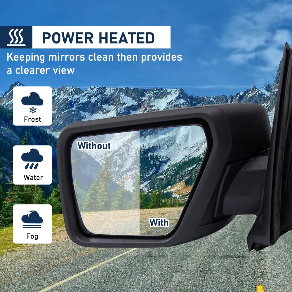 HIGHTO Ford F-150 11-pin plug left mirror for secure OE-compatible installation.