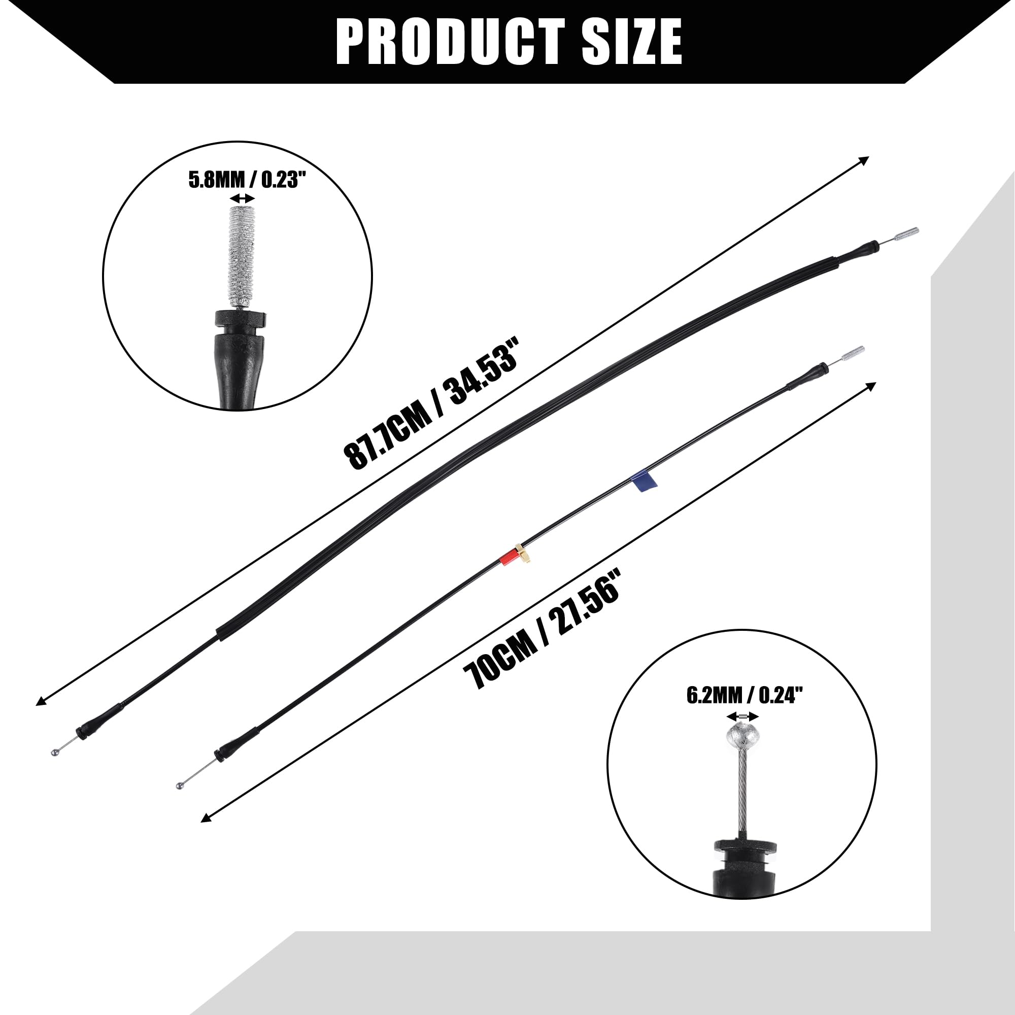Hihaha black two-cable pack ready for straightforward installation