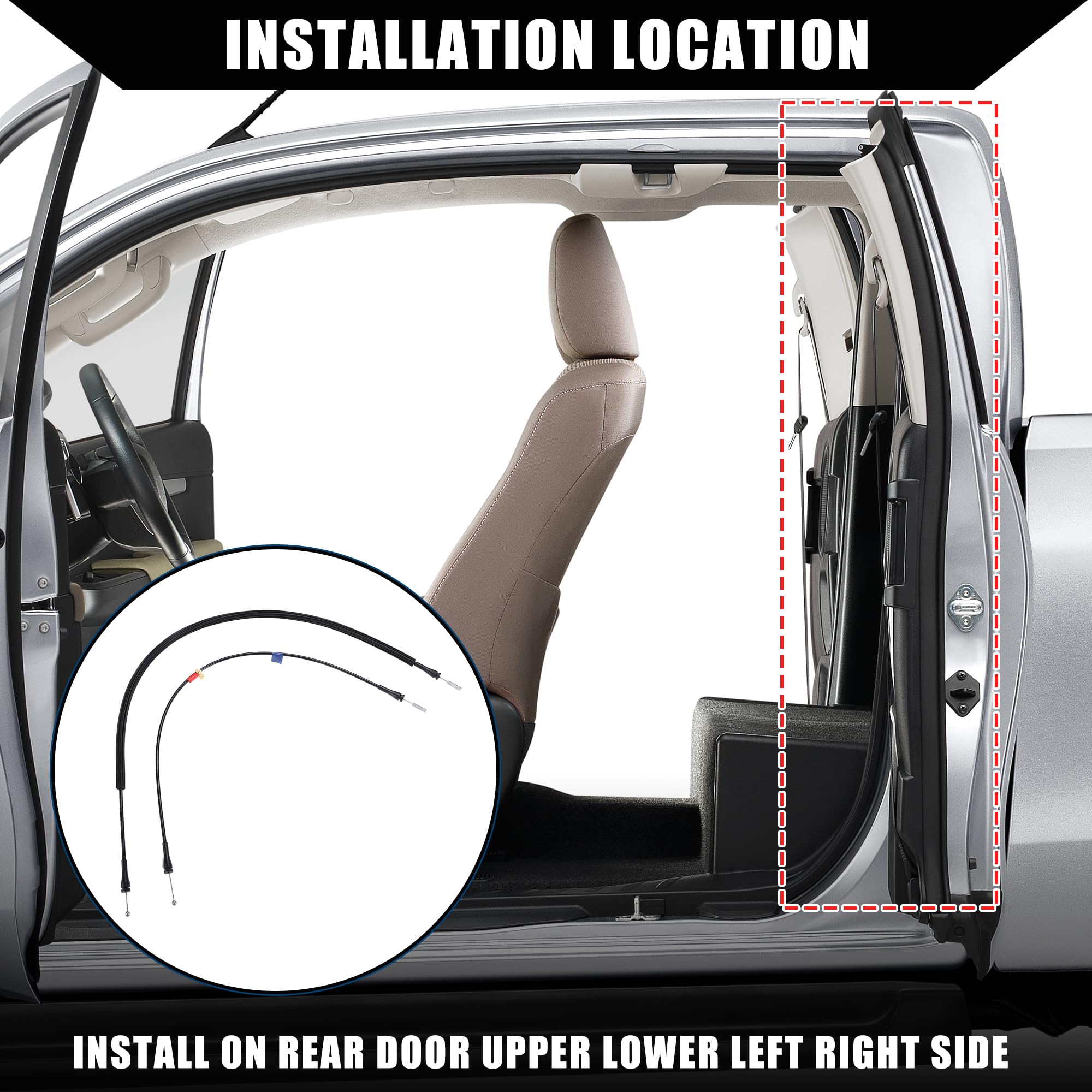 Hihaha latch cable for Ford F-350 extended cab supports quick repair of a sticking latch
