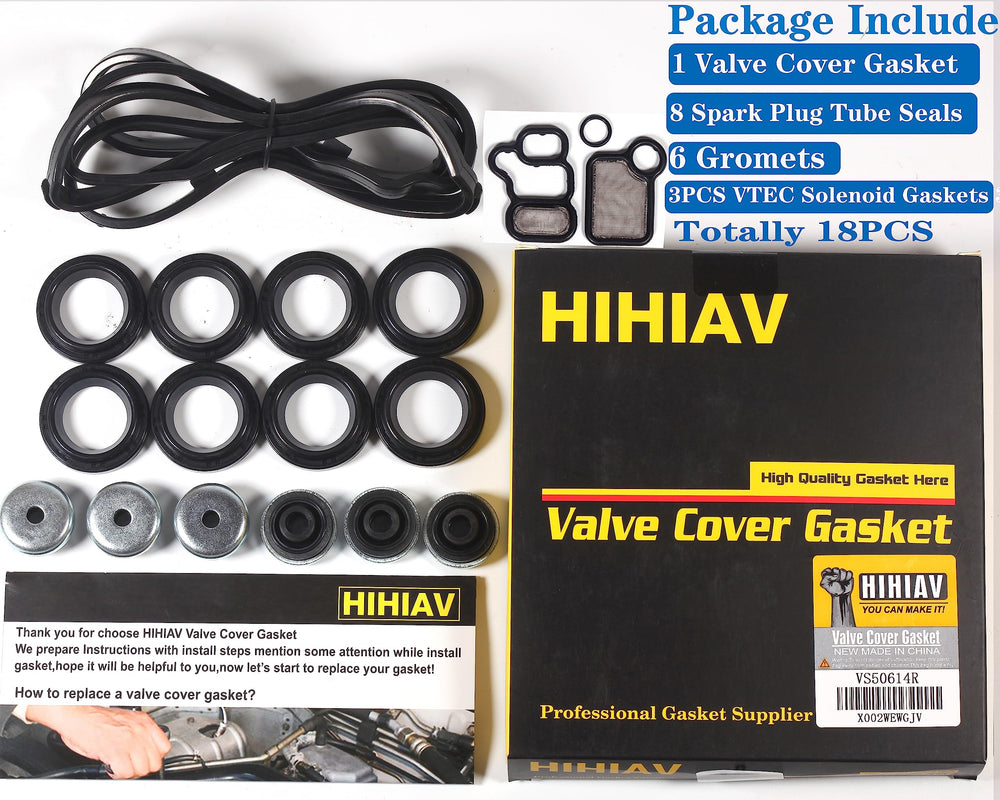 Spark plug tube seals included in HIHIAV VS50614R kit for reliable sealing.