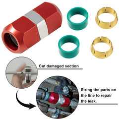 Hihitomorrow aluminum line splice installation performed by hand demonstrates ease.