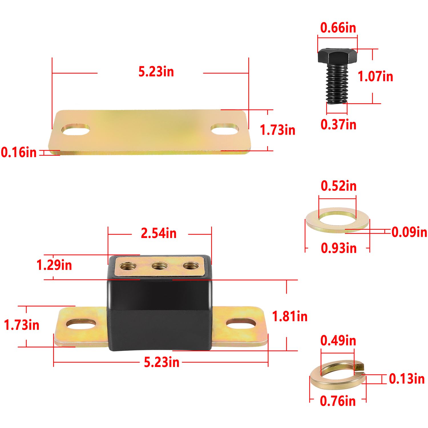 Hihitomorrow rugged transmission mount for high torque scenarios