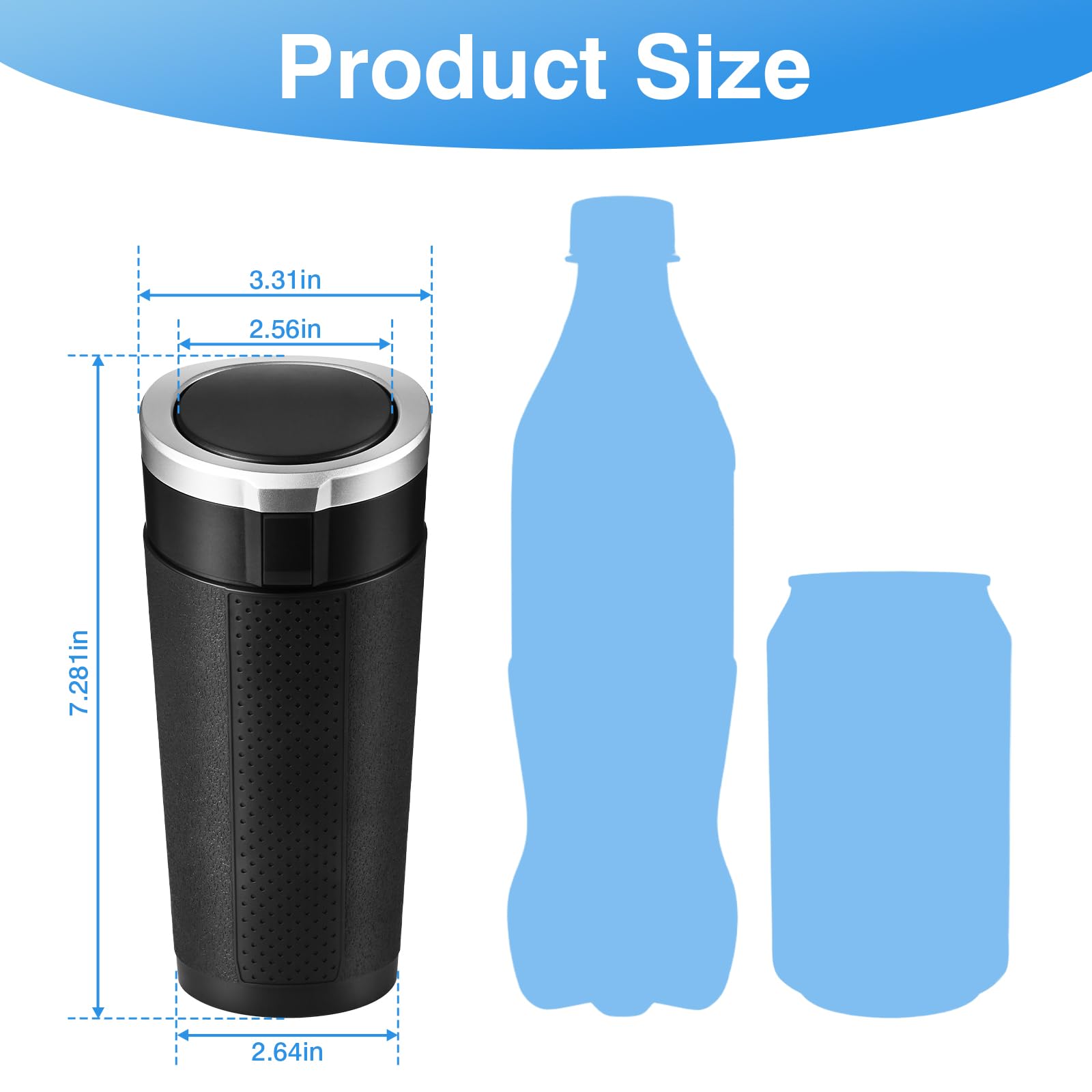 Hiitytin cup holder trash can compact design saves space on the road