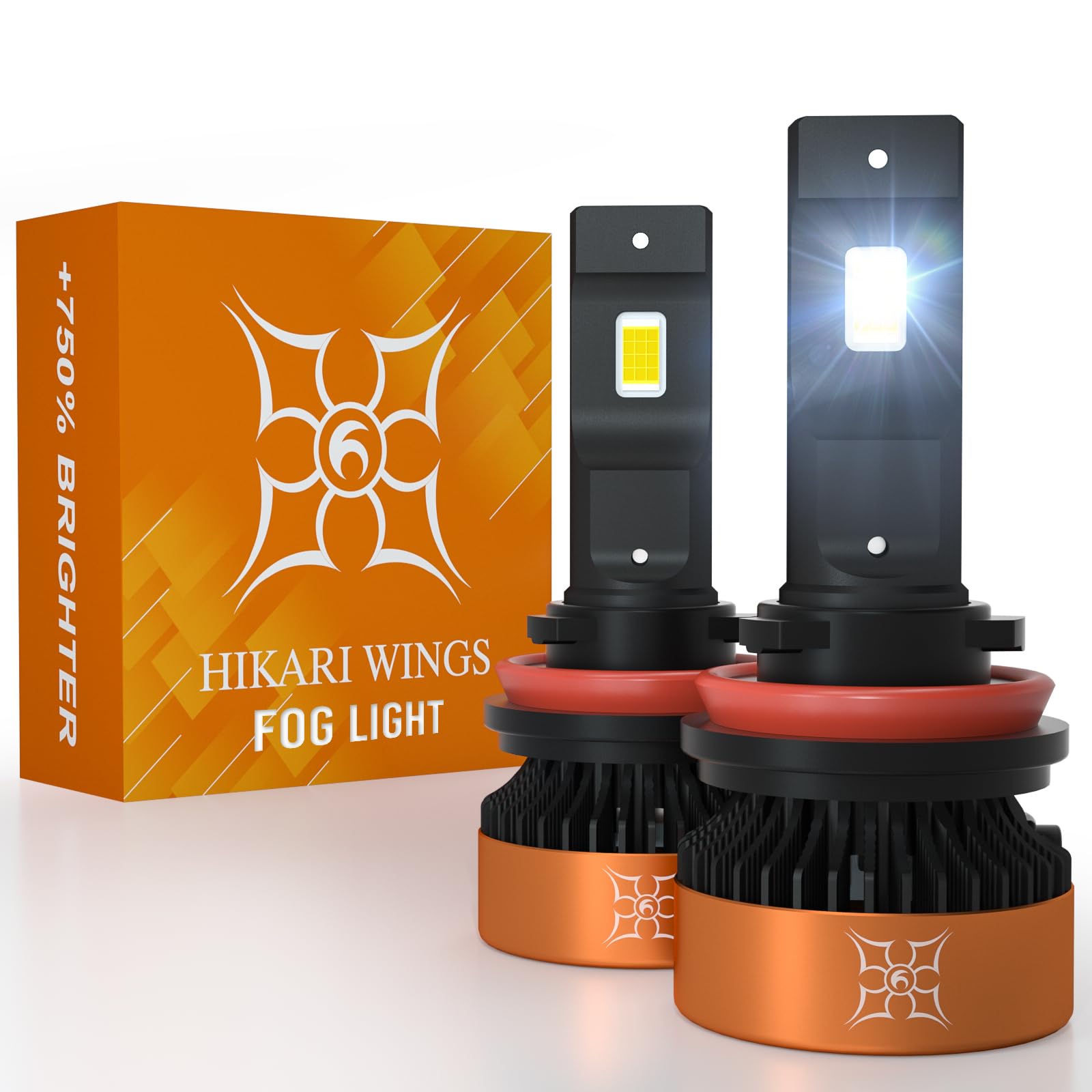 HIKARI WINGS H11 fog light beam for long-range visibility