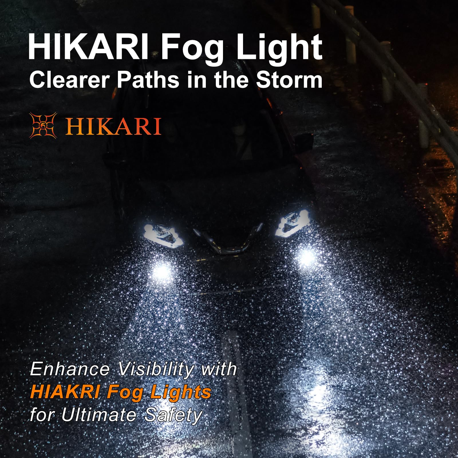 HIKARI WINGS H11 fog light bulbs plug-and-play installation included.