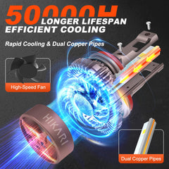 HIKARI WINGS H11 foglight IP68 waterproof design withstands rain and spray