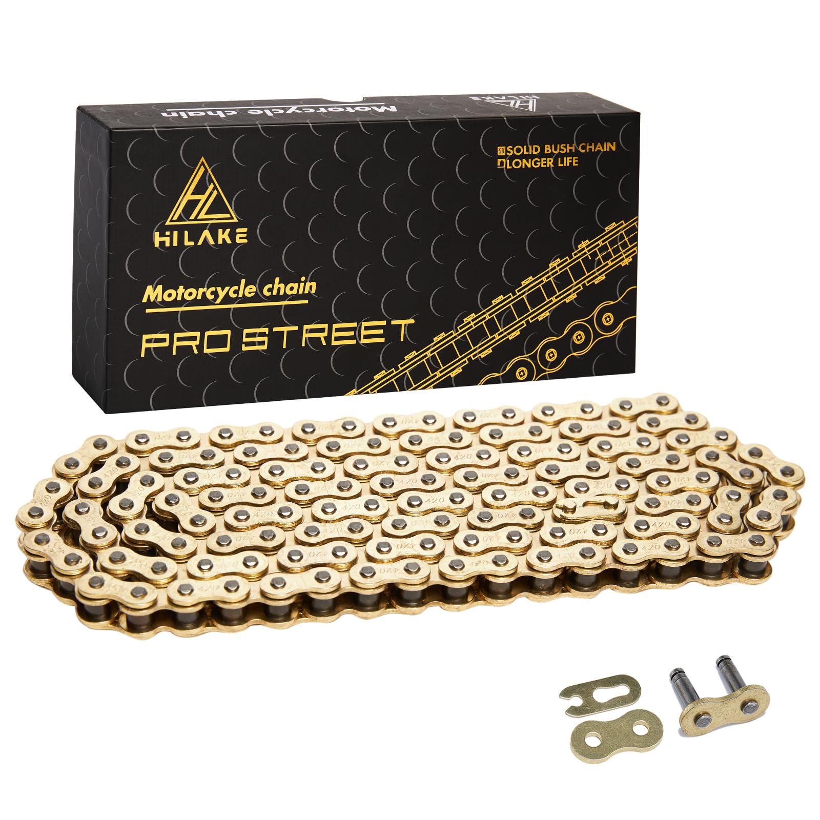 HILAKE 420H chain with 132 links in action for smooth power transfer.