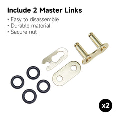 HILAKE 520 chain fits motorcycles, bicycles, go-karts and mini trail bikes.