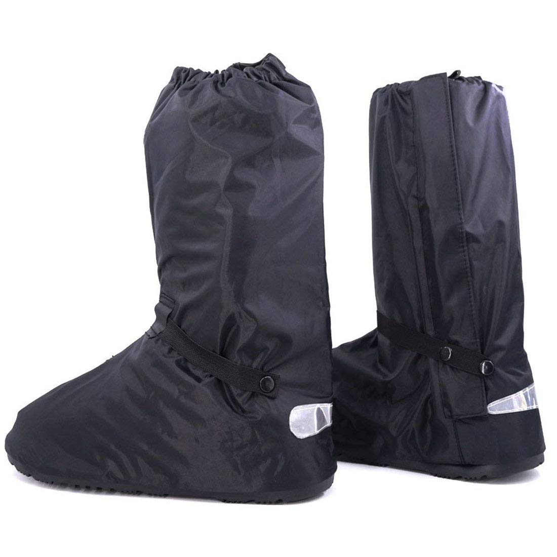 Hilitchi rain boot covers with side zipper protect boots during light rain.