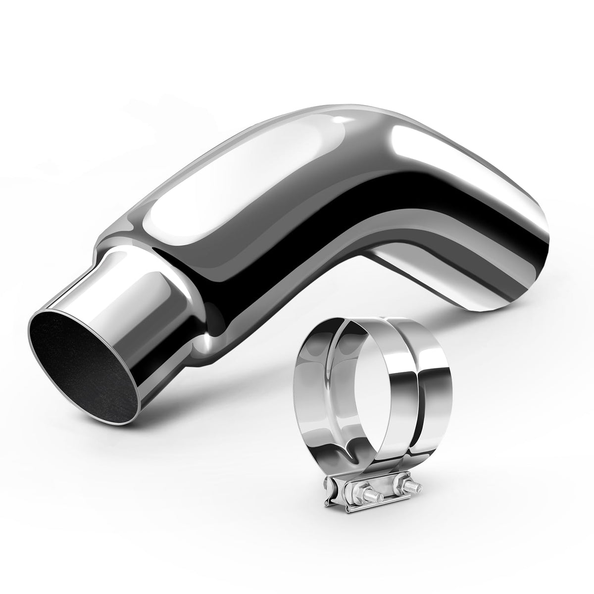 HILMITILE exhaust tip with chrome finish and 5-inch inlet, 6-inch outlet for a bold look