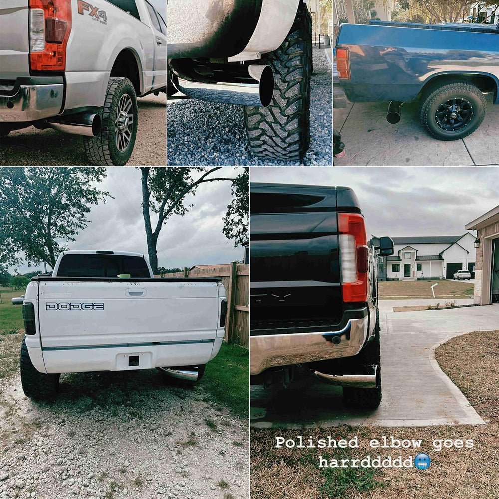 Hilmitile chrome-plated exhaust tip shines with polished, durable finish.