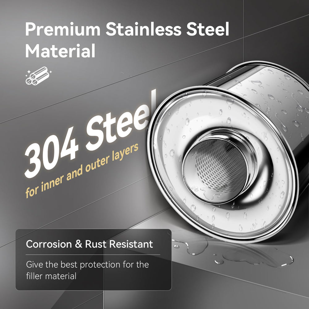 Universal fit for 2.5 inch exhaust pipes across cars, trucks, and SUVs.