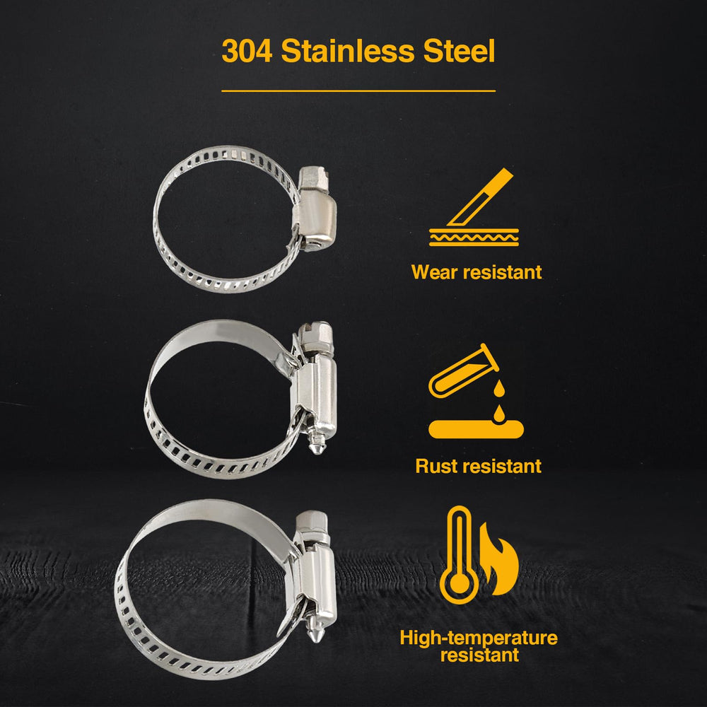 HIMARKLIF 304 stainless steel clamps included for corrosion-resistant hose fixation