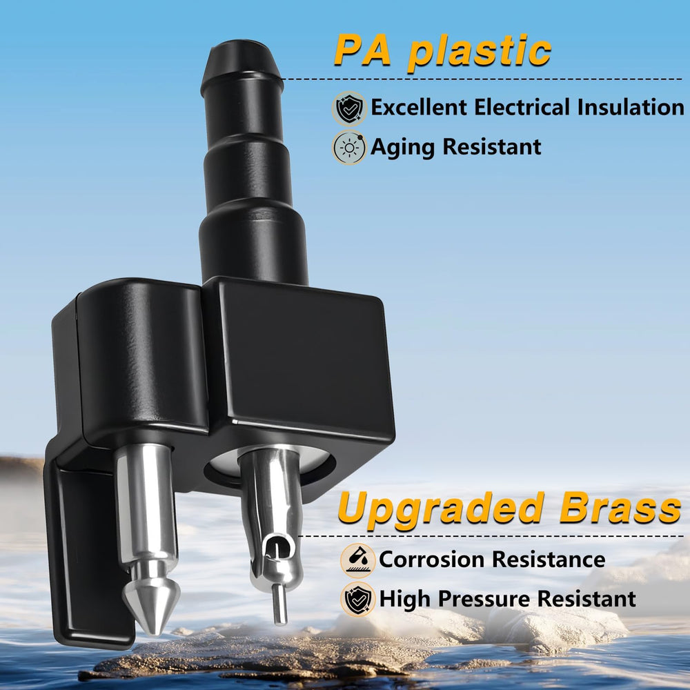 HIMARKLIF brass-core design reveals durable connection for high-pressure fuel lines.