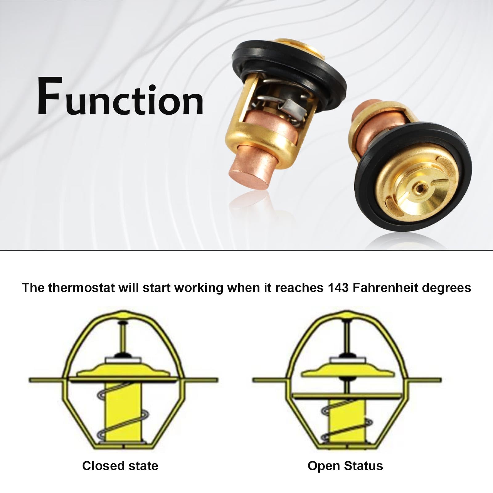 HIMARKLIF thermostat kit installation-step illustrating simple engine swap.