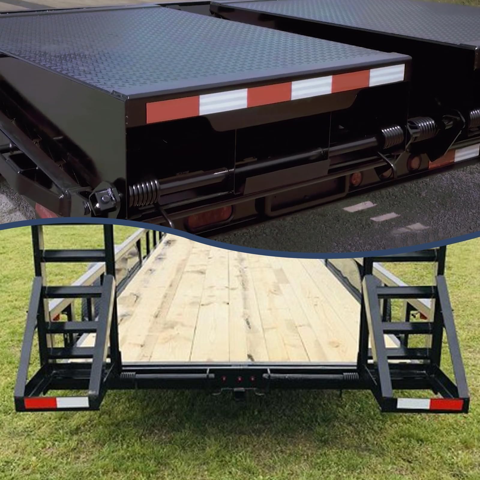 HIMARKLIF trailer gate lift with durable coil springs in use