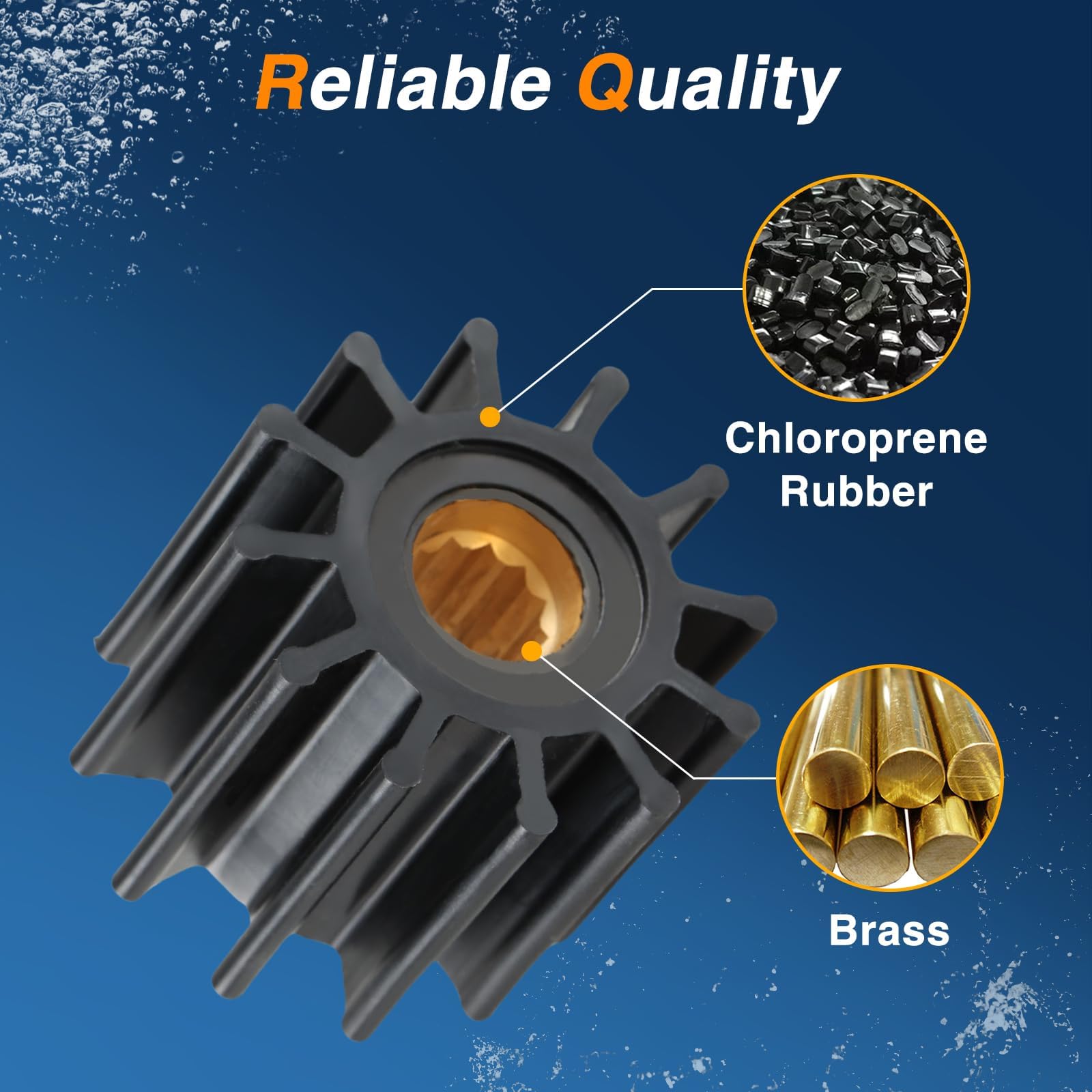 HIMARKLIF water pump impeller 119773-42600 paired with gasket sustains reliable cooling.