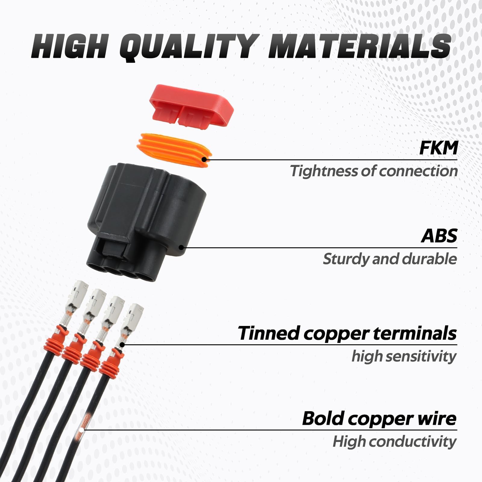 HIMARKLIF wire harness with copper-core sockets for durable, high-sensitivity electrical connections