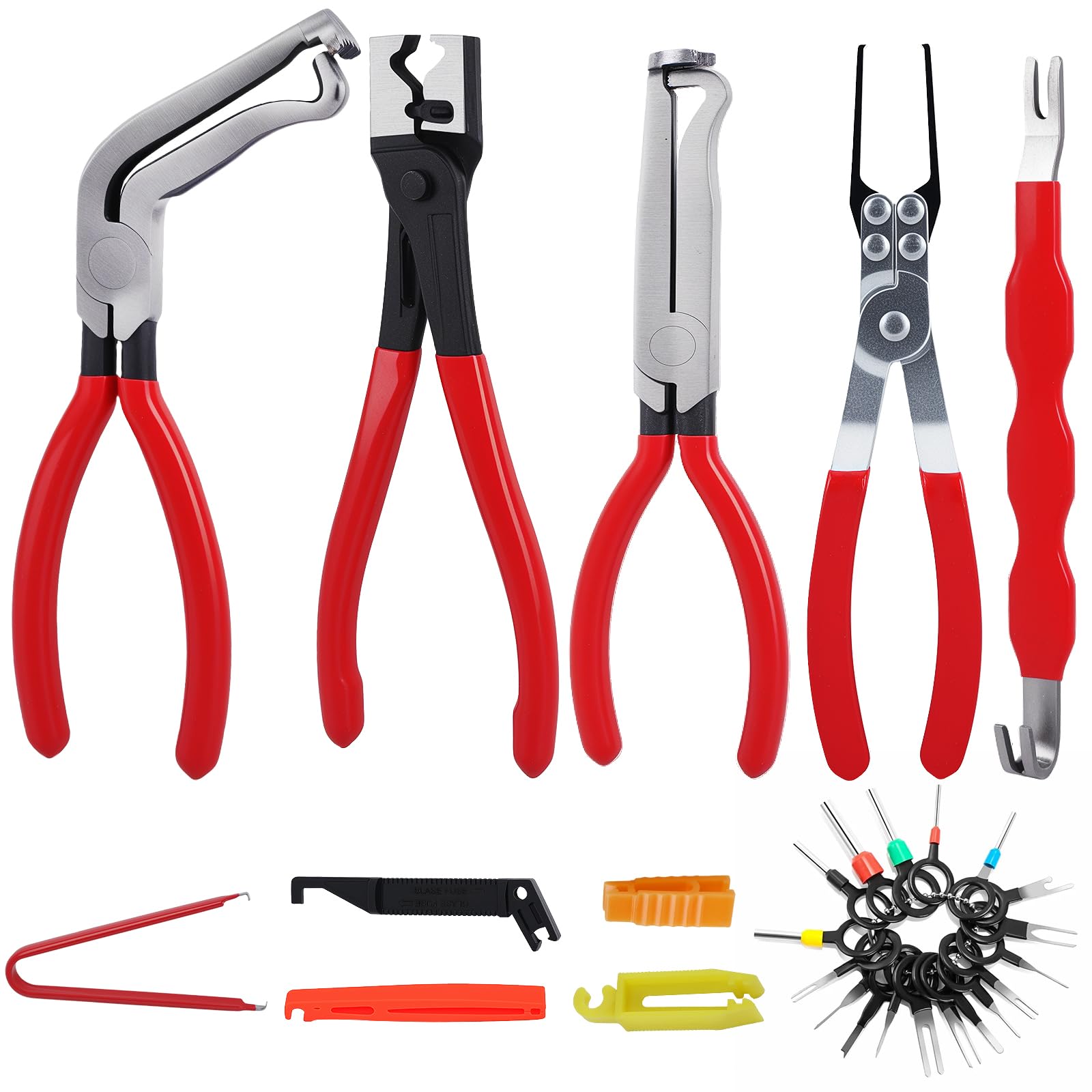 HIMOMO 11pcs electrical disconnect pliers set for versatile automotive wiring tasks