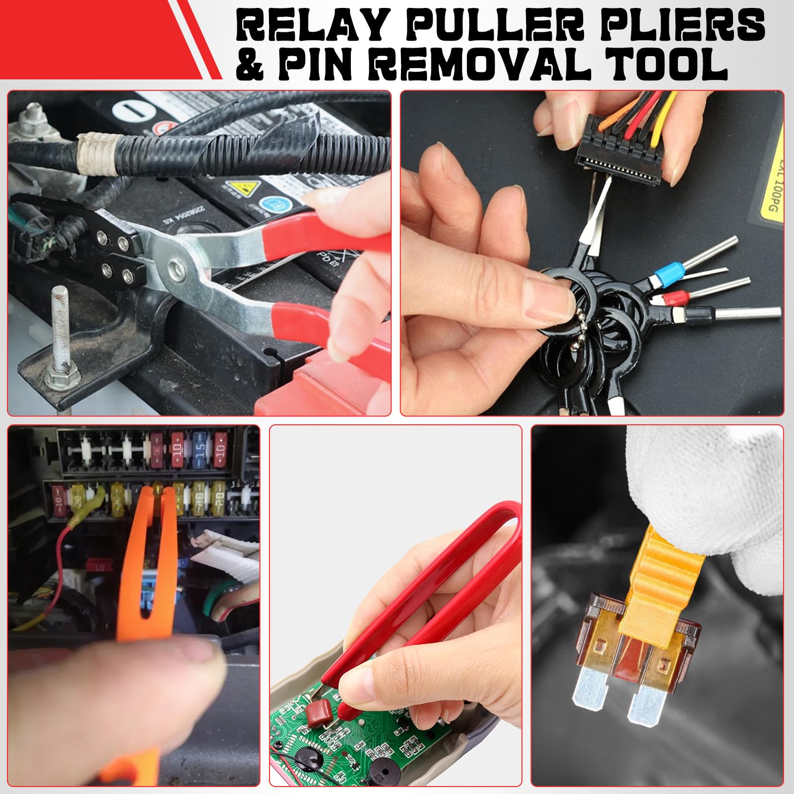 HIMOMO depinning tool and relay pullers help fuses in tight spaces