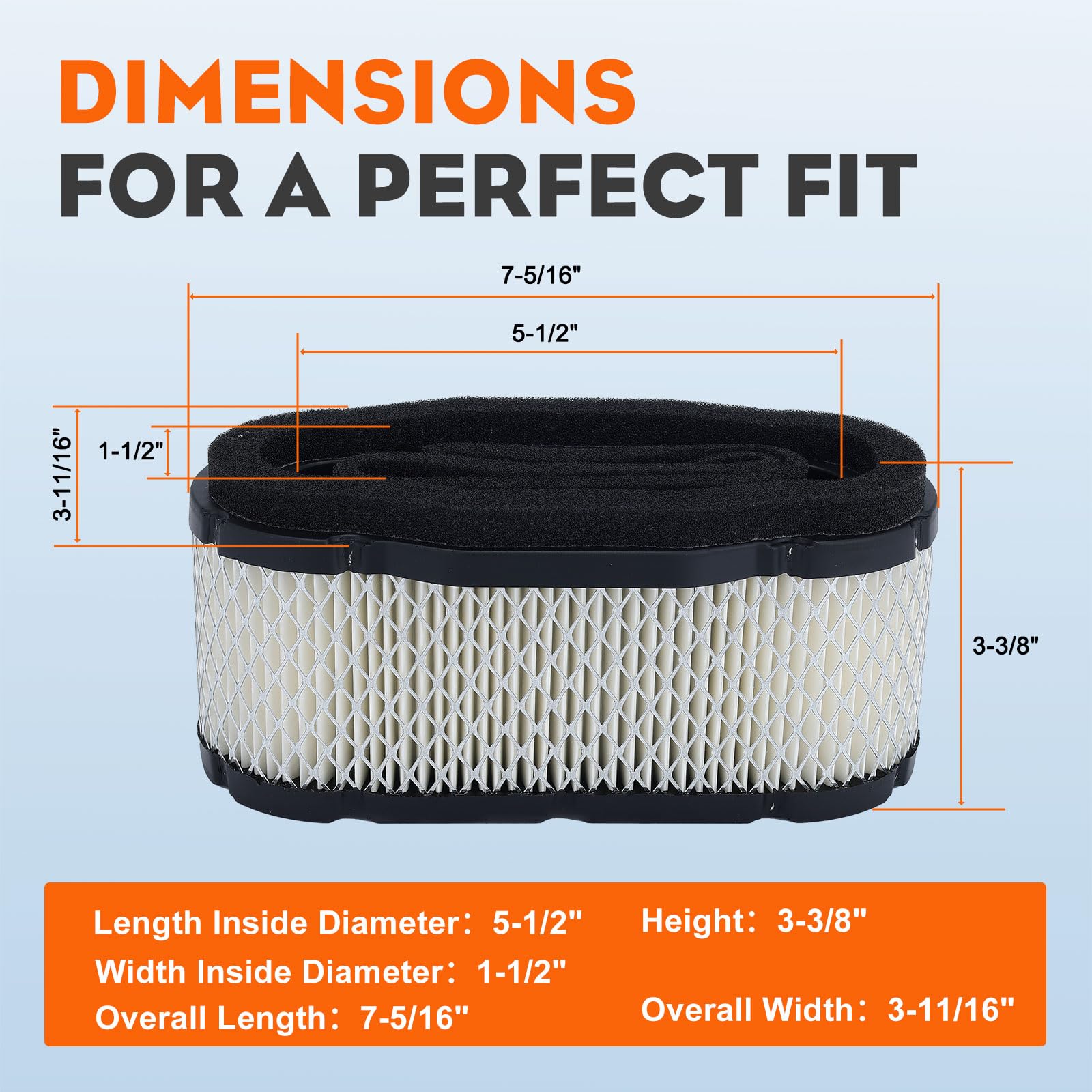 Hipa 11013-7027 air filter pack label for compatibility