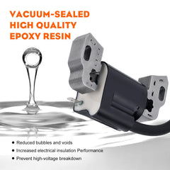 Hipa ignition coil assembly shows clean wiring and secure mounting.