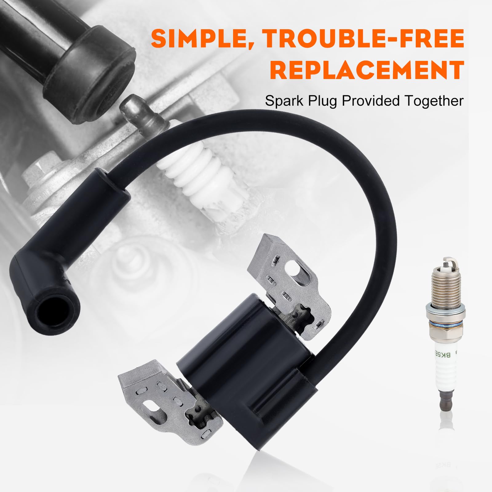 Hipa ignition coil mounted on Briggs magneto during use.