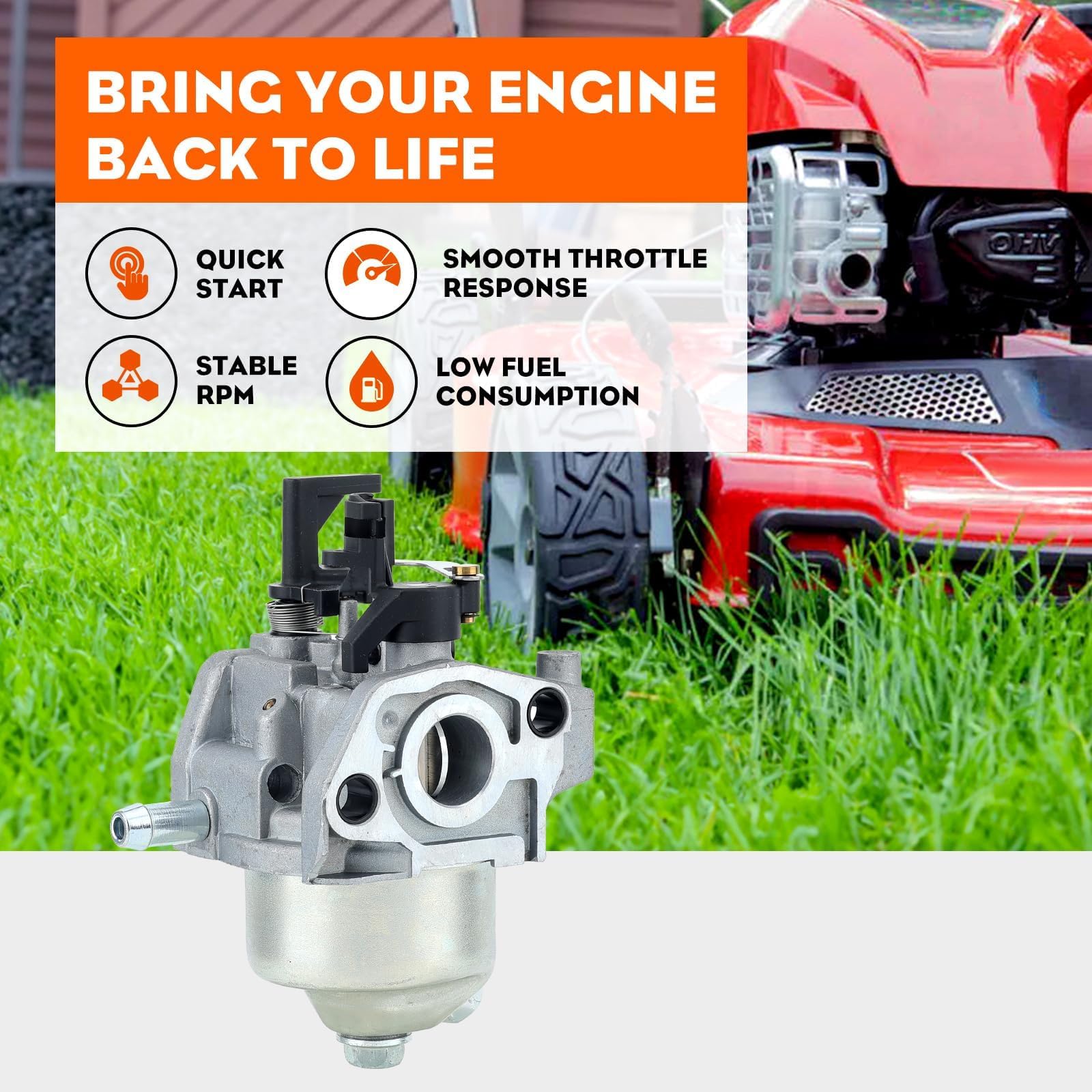 Hipa carburetor brass components highlight durability and heat resistance.