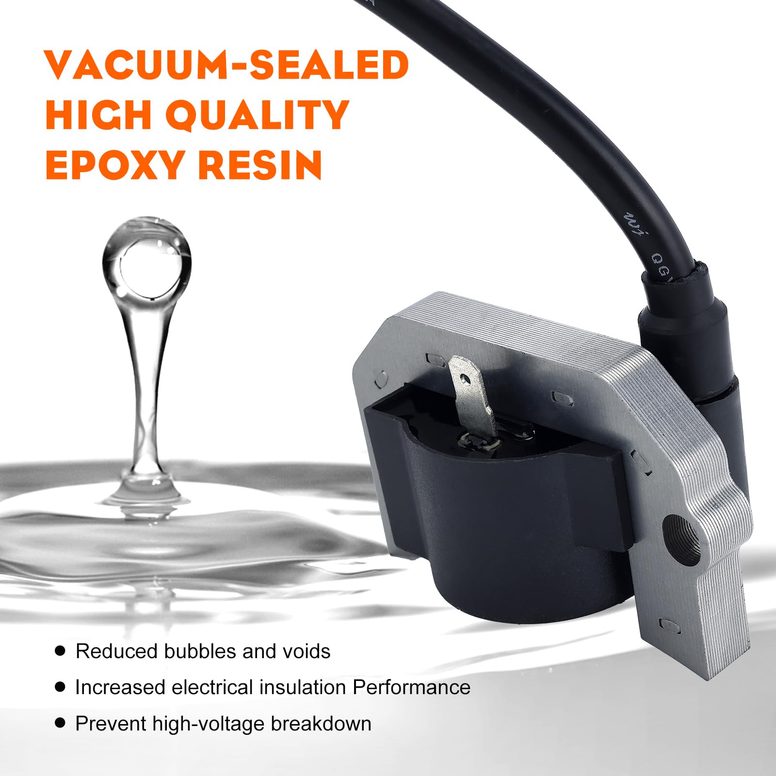 Hipa ignition coil fits Kawasaki FH500V engines with direct-fit design