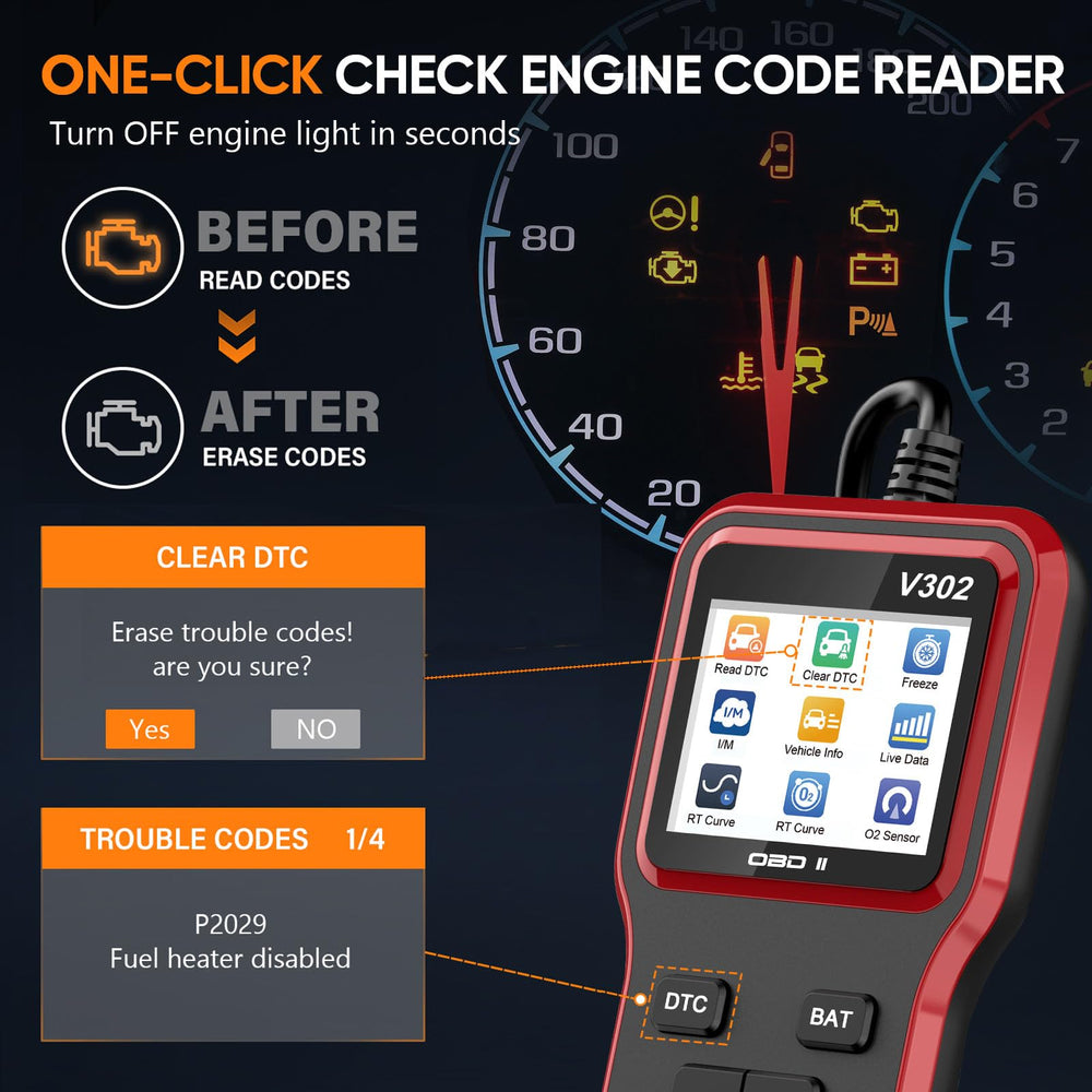 HipEpic OBD2 Scanner plug-and-play setup with easy power via OBDII port.