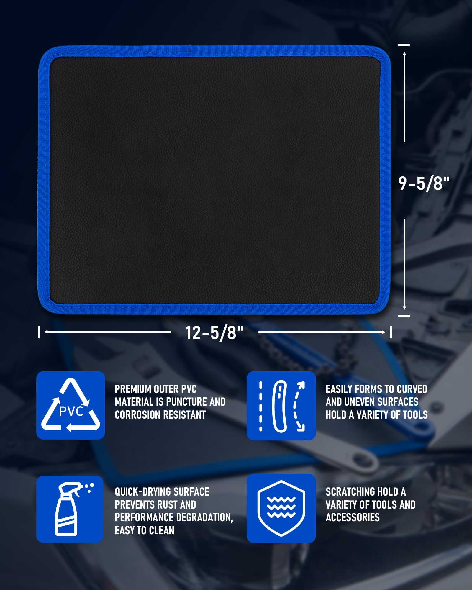 HIPULX tool mat easy to clean with soft cloth and mild detergent