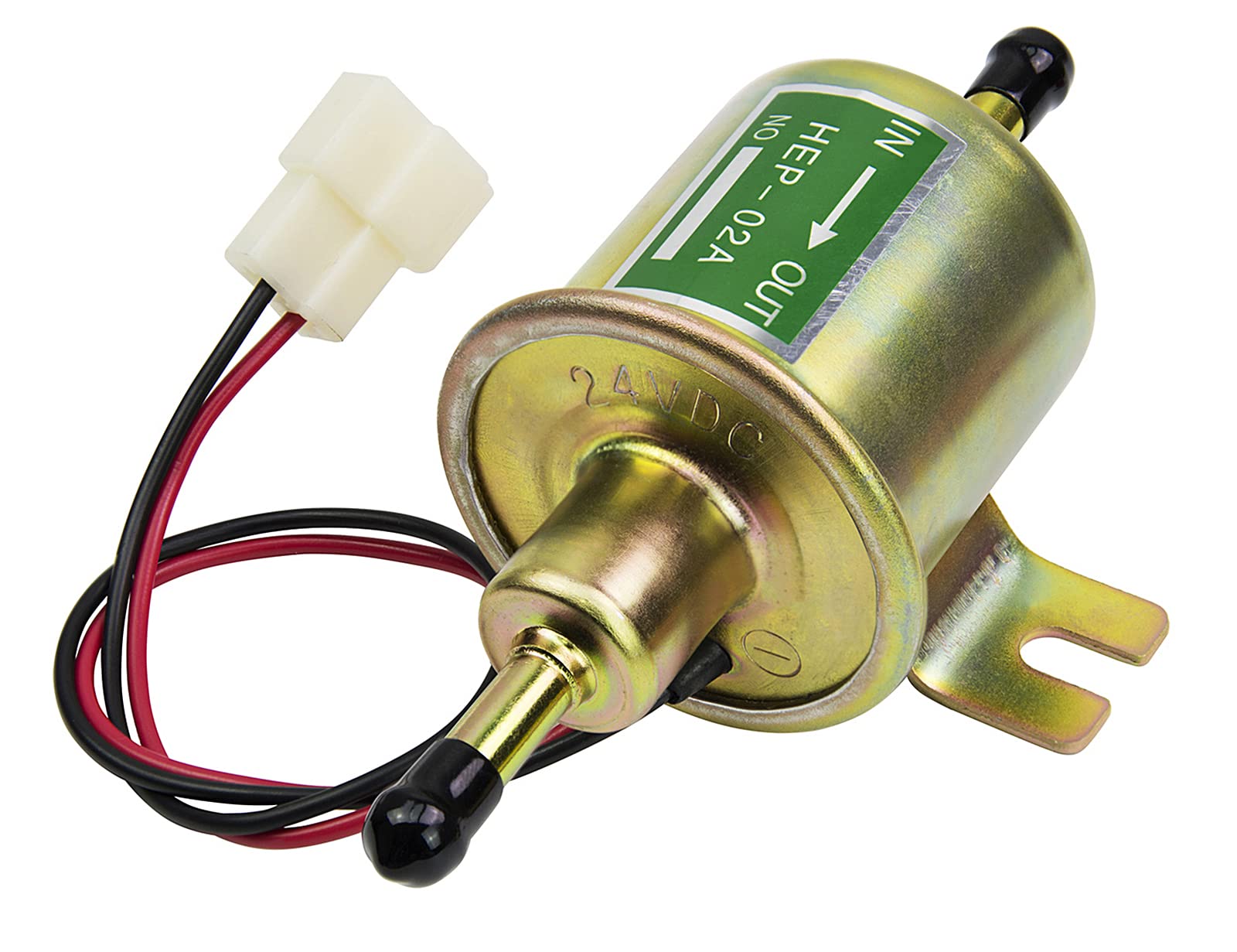 HiQltyla HEP-02A 24V fuel pump for motorcycles and lawn equipment.