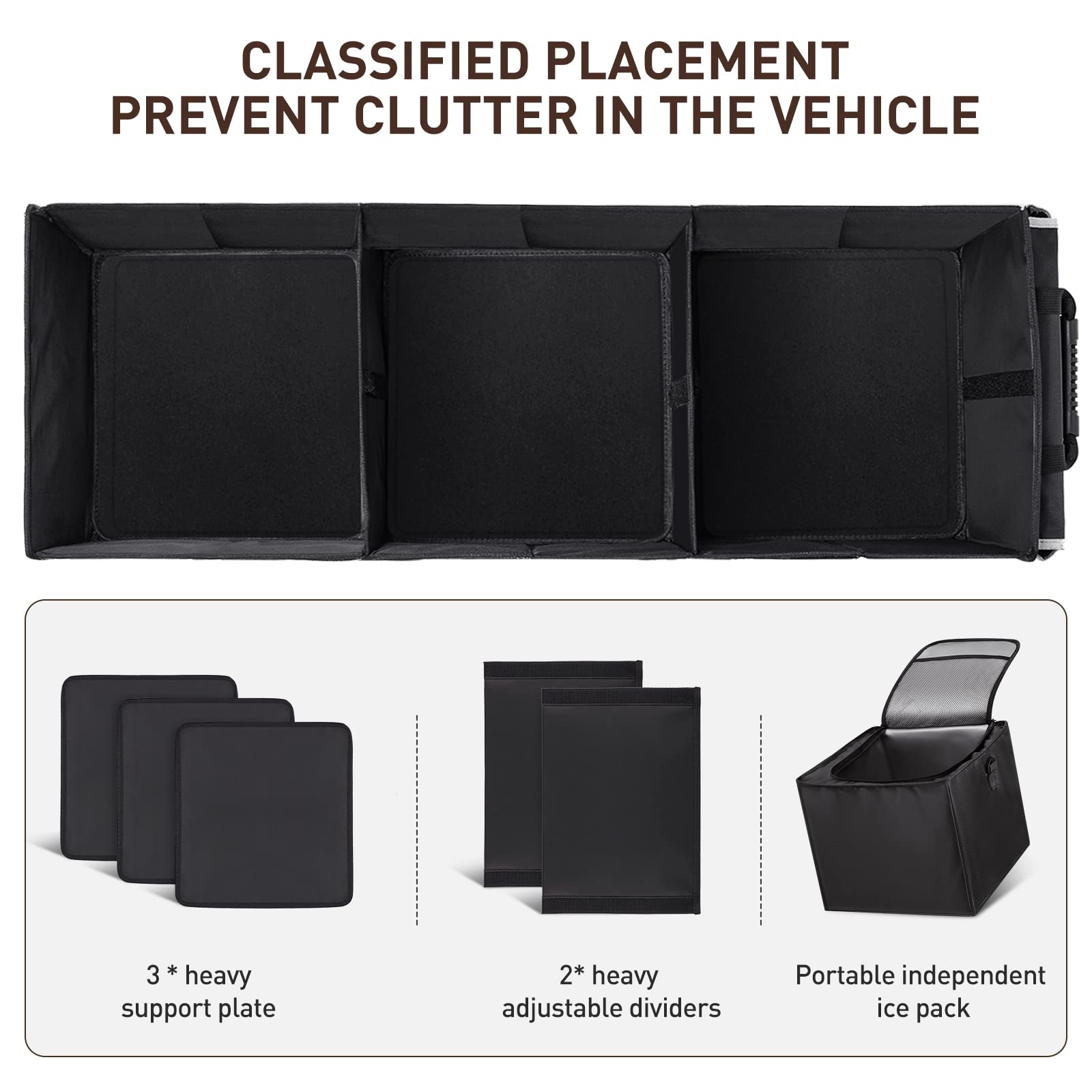 HIRALIY foldable trunk organizer saves space when not in use.