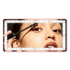 Hirger car visor mirror with pink lighting for quick touch-ups