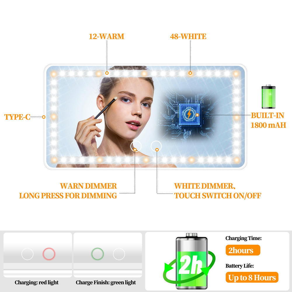 Hirger dimmable bi-color LEDs let you choose cool white or warm yellow.