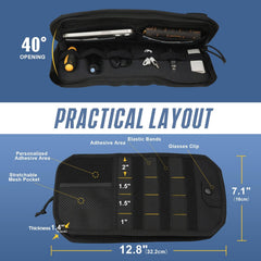 Hiseanllo car visor organizer installed with universal-fit straps