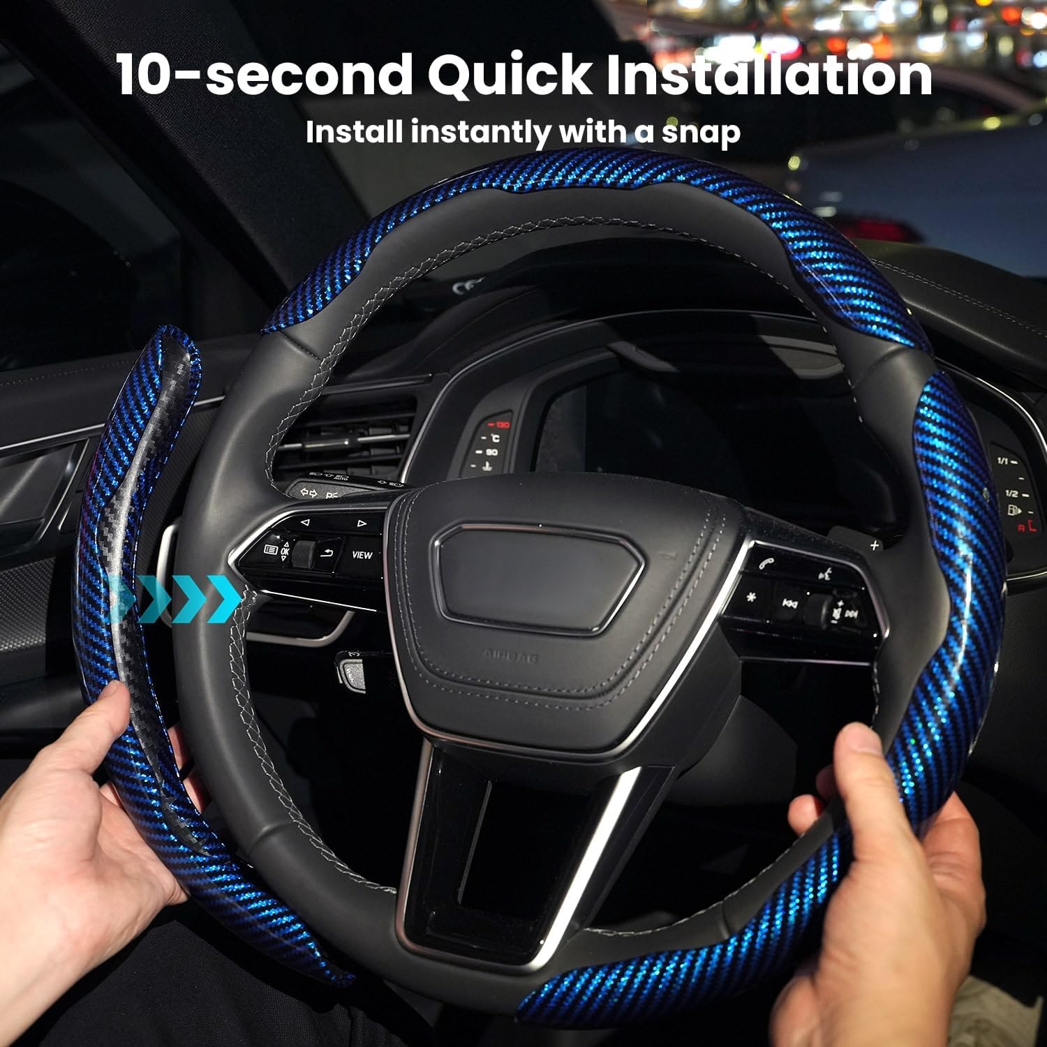 Hiseanllo carbon fiber wheel cover enhances interior sportiness and protection