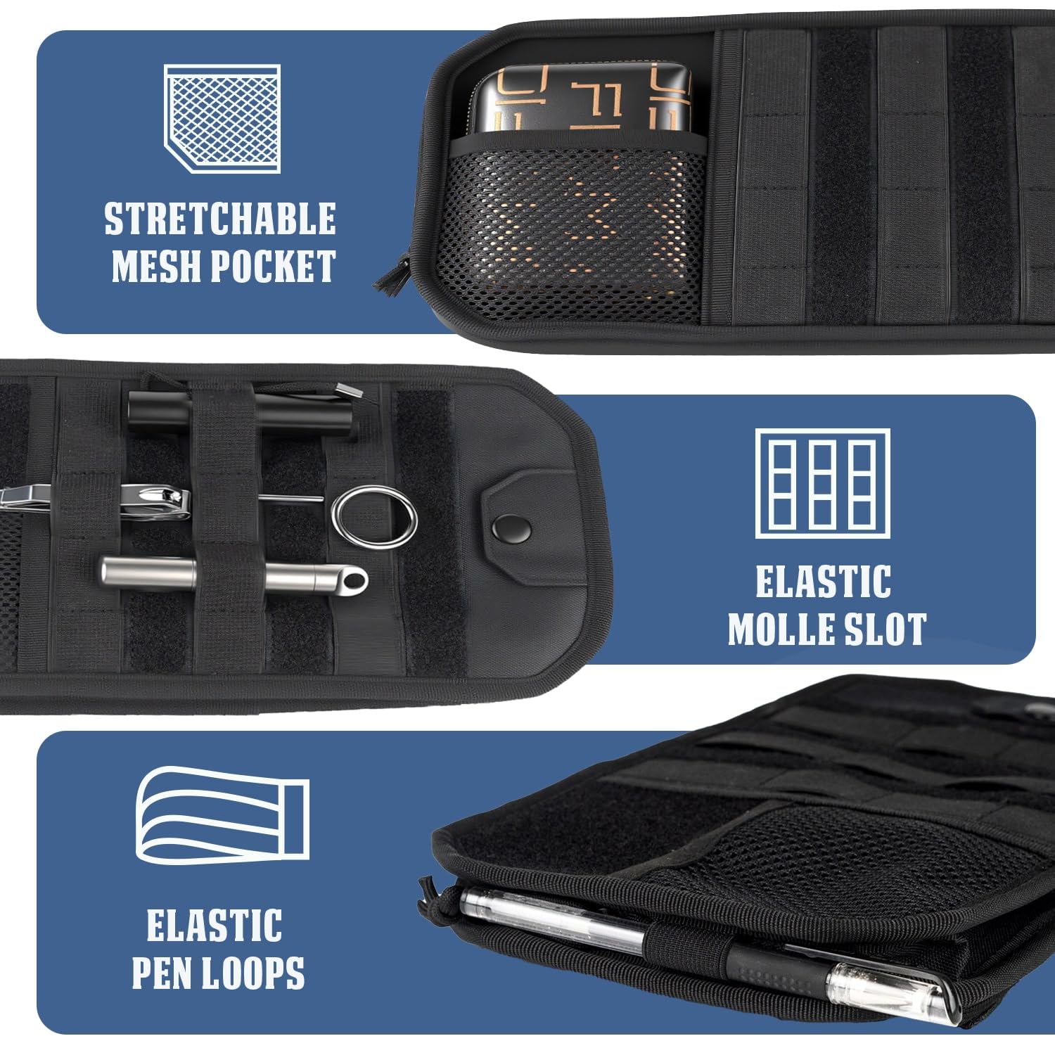 Hiseanllo sun visor organizer with glasses clip for quick sunglasses access