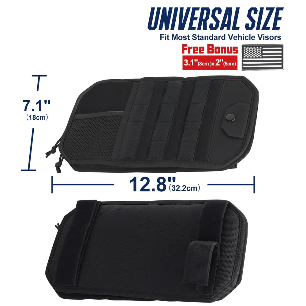 Hiseanllo sun visor organizer made of 1000D nylon for durability and water resistance