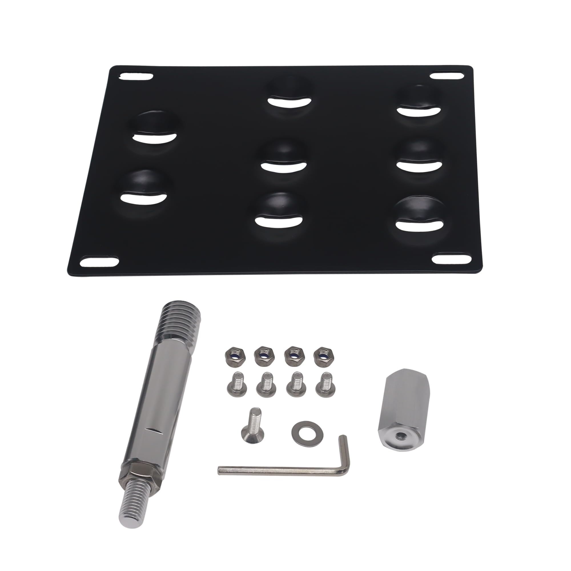 HiSport license plate front bracket for Mercedes CLA-Class blends with a clean matte finish.