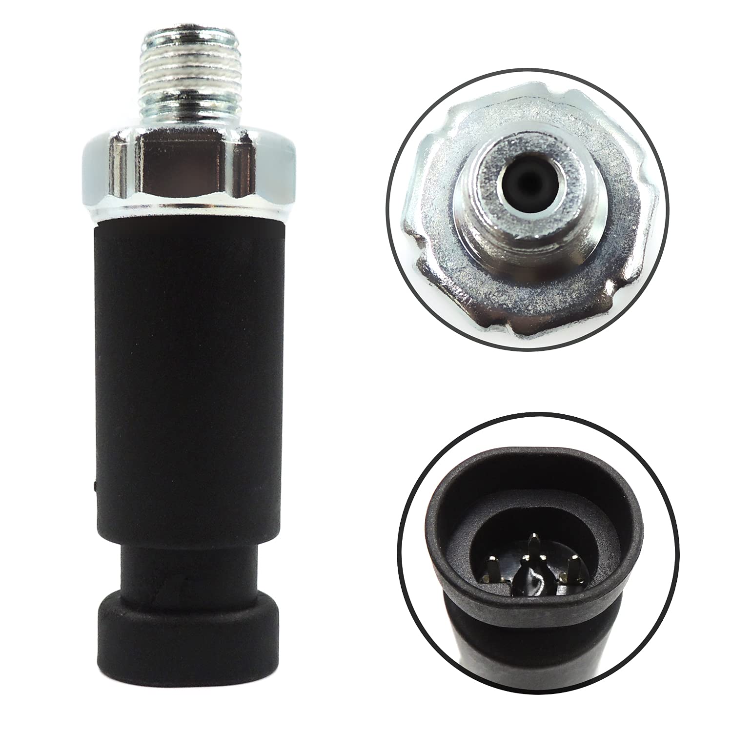 HiSport PS262 oil pressure sensor front view showing durable aluminum body