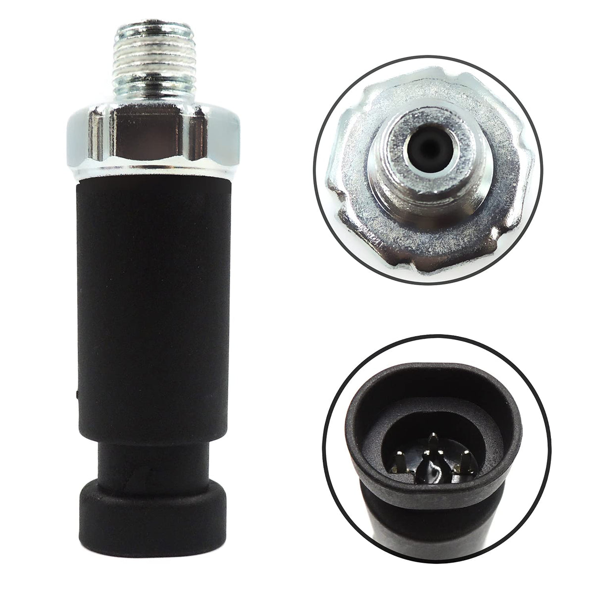 HiSport PS262 oil pressure sensor front view showing durable aluminum body
