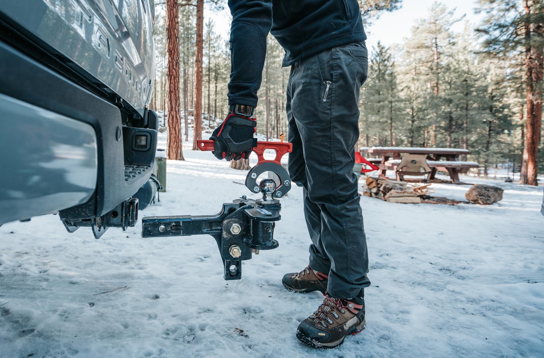 HitchGrip built with glass-filled nylon and steel for durability