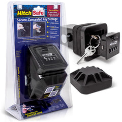 HitchSafe HS7000 installed in a 2-inch receiver keeps keys secure outdoors.