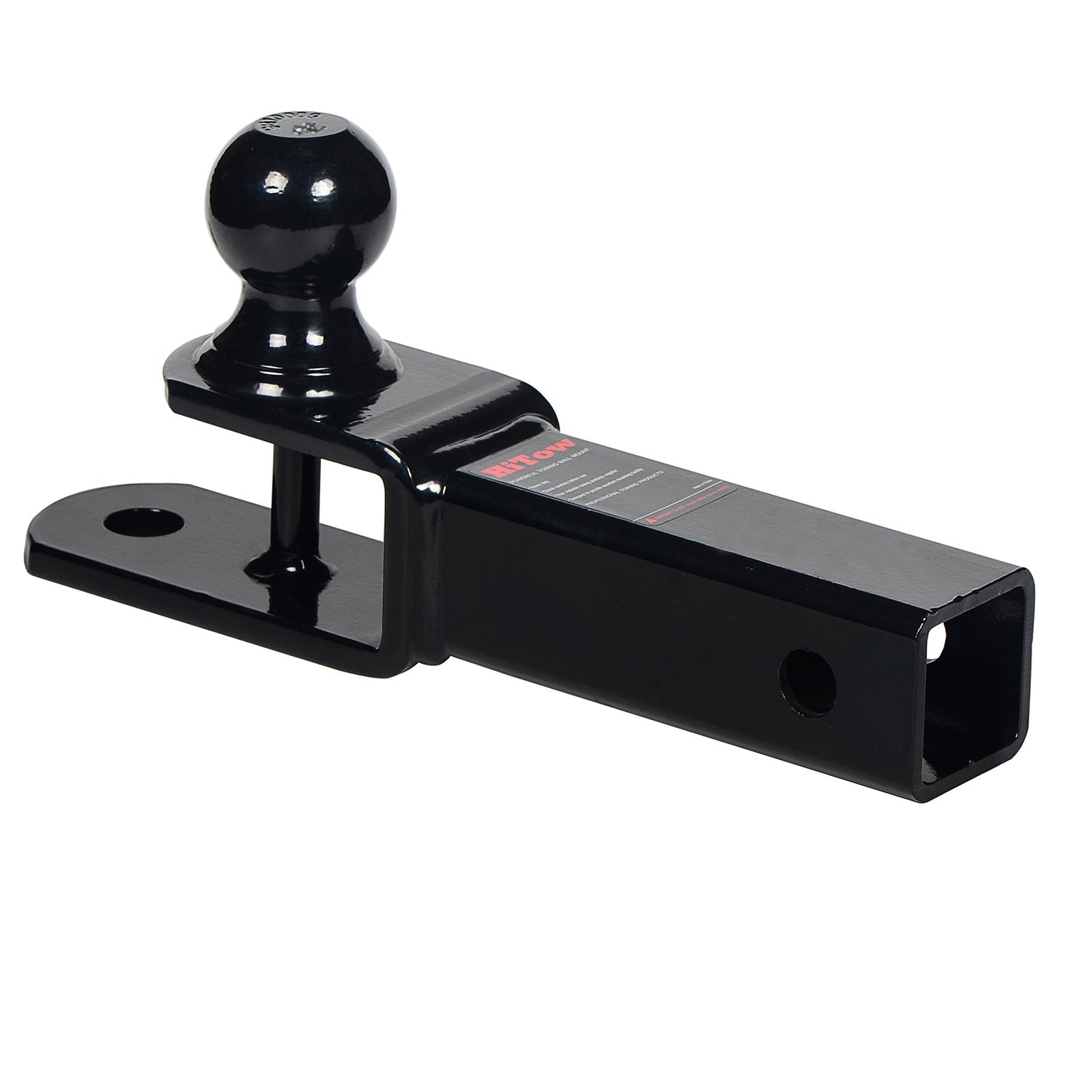 HITOWMFG black powder coated hitch assembly for outdoor durability.